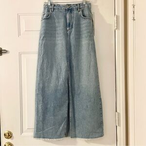 Pilcro Light Wash Denim Jean Skirt Sz 6